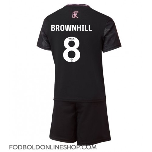 Burnley Josh Brownhill #8 Udebane Trøje Børn 2024-25 Kortærmet (+ Korte bukser)